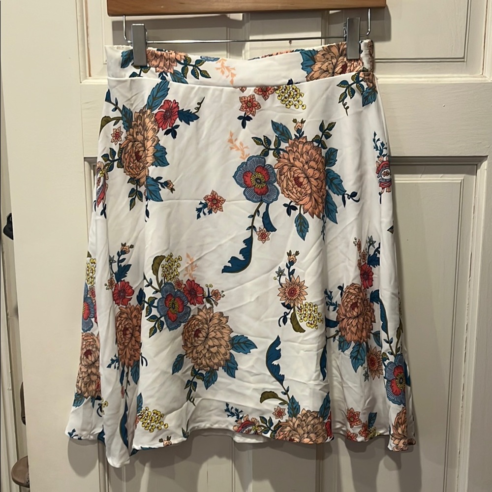 Philosophy Orange Skater Skirt Knee-Length Ruffled